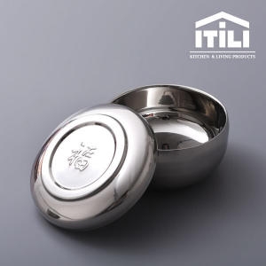 이딜리 이중진공 스텐 유광 업소용 밥공기