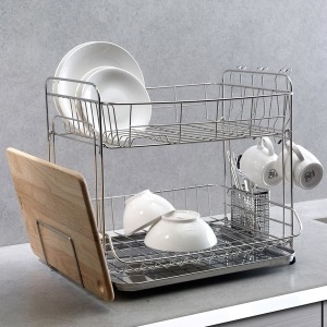 홈앤드림  2단식기건조대 B형풀세트 주방선반 설거지 넉넉한수납