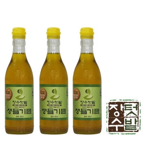 장수텃밭 중국산 생들기름 350ml