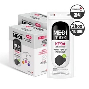  국제약품 메디 마스크 KF94 대형 블랙[100개]