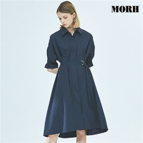 모어    MORH  소매 디테일 셔츠 원피스  THC0ABY32_HNV