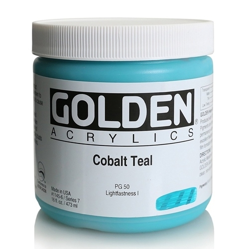 골든  H.B 아크릴릭 물감 473ML S7 Cobalt Teal