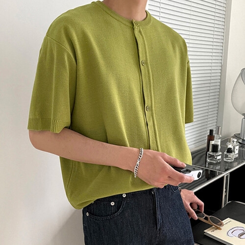 조군샵 알론 라운드 반팔 가디건_JK3653