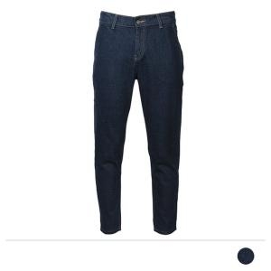 모던브릭 MPS19217 진청 반밴딩 기모 데님 팬츠 반밴딩기모청바