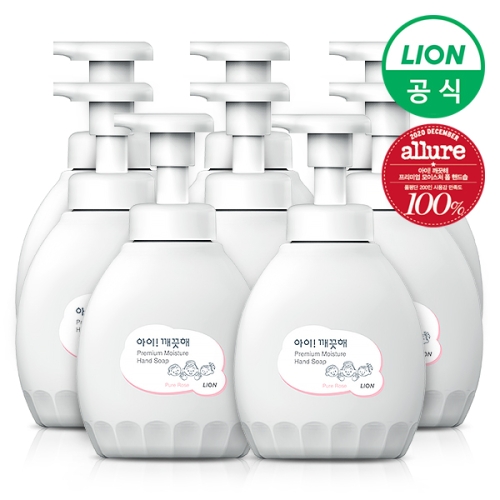 아이깨끗해 프리미엄 모이스처 핸드워시 퓨어로즈 450ml [8개] - 에누리 가격비교