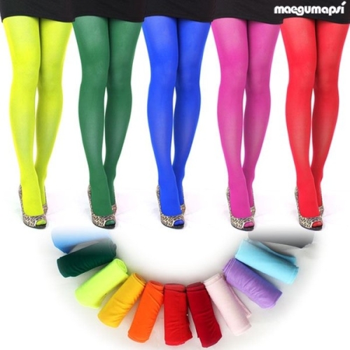 MAEGUMAPSI SOTZ 80데니아 컬러스타킹  26색상   형광 비비드컬러 비치지않는80_P0140479