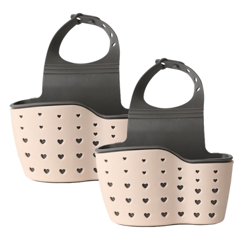 힐로  싱크대 수세미 다용도 수납 걸이 핑크 2개