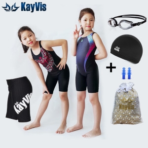 카이비스  아동 실내수영복 6종세트 여아동 남아동 남여 주니어 초등학생 생존수영