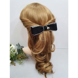 이쁜 스트라이프 리본 진주코인 헤어자동핀 7133552