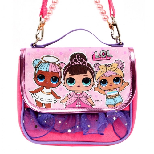 제이제이 꼬마스타 ACC LOL 덮개 프릴 핸드백-핑크