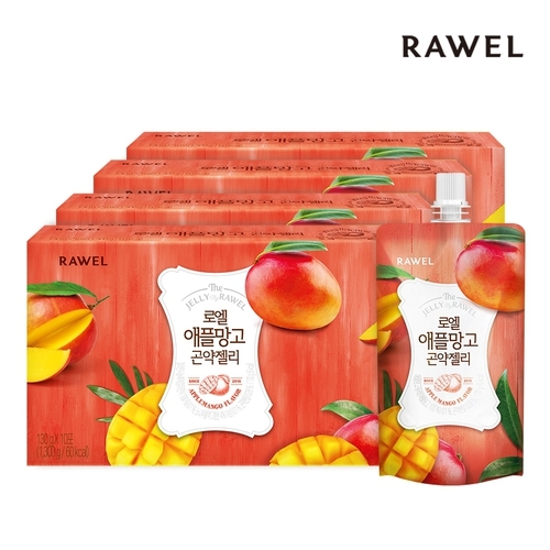 로엘  곤약젤리 애플망고 4박스 130g x 40팩