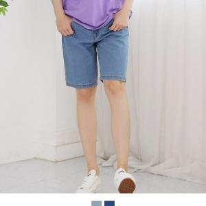 넘버나인 GW3AF221 워싱 4부팬츠 연 데님반바지 4부반바지 3부반바지 매일입고싶은 무지반바지 남자 반바지 청반바지 진 여름