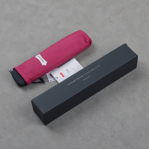 PARACHASE 파라체이스 초경량 3단 우산 비비드플랫 슬림 사각 3226 핑크