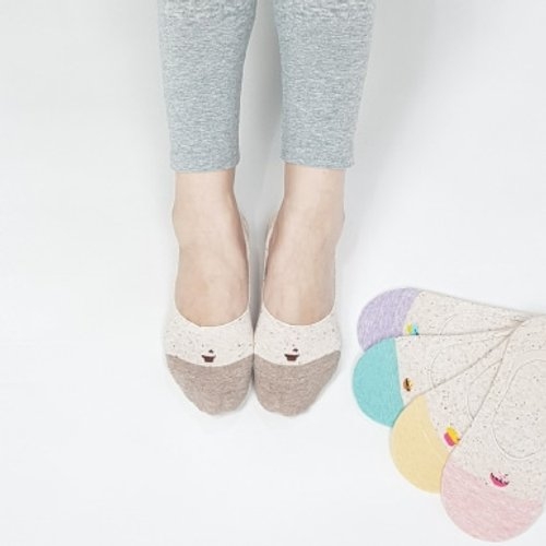 더빨강양말 여성 빙수야 페이크삭스 5켤레