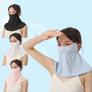 찍찍이형 UV 햇빛 차단 쿨링 얼굴 마스크 넥워머 두건