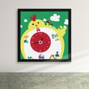 꾸밈  cy182 아이들을 위한 시계05닭 아줌마 액자시계
