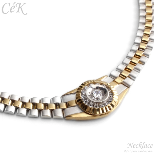 이랜드 클루 아조네코리아 은목걸이 여성용 CeK 8118SNW