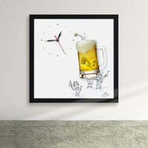 꾸밈  iz120-맥주한잔 생각나는 시간 액자시계
