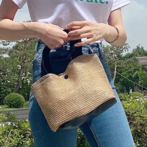 오너클랜 라탄 미니 스퀘어 왕골 여름 가방 토트 여자 여성 백 53910_W8DCADE