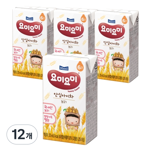 매일유업 요미요미 안심아이차 보리 125ml