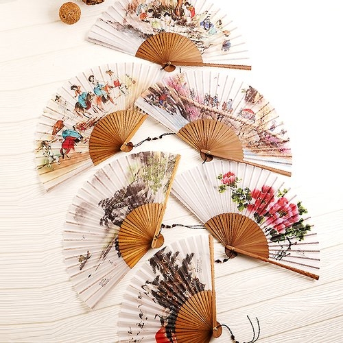 더로라 외국인 부채선물 기름 오죽선 민속자개 29센치 F21002