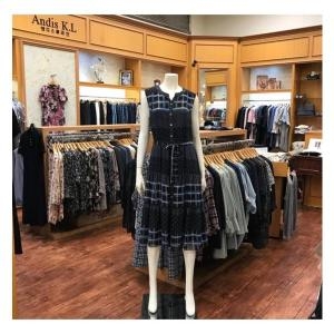 앤디스클라인 NC 체크 믹스 나시 원피스 A1JBO618_EX