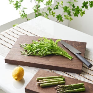 바우하우스  북미산 호두나무 도마 모던 4525 대 + 도마받침대