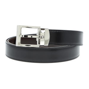 몽블랑 럭셔리에비뉴 128142 BLACK BROWN 클래식 리버서블 컷팅 벨트