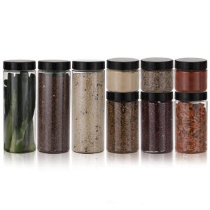 비프로젝트 냉장고 원형 블랙 보관용기 기본형 9P+스티커 32종