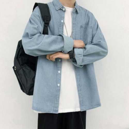 쿠디 캐주얼 패션 미팅 코디 나들이 긴팔 청셔츠 W8D7E4E W8D7E4E