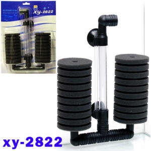 수족관용품  XY-2822 쌍기 스펀지여과기/열대어 스폰지 여과기 단기 에어 신우 필터 여과 구피 어항