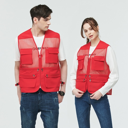 데피  타스란 왕망사 등산/레저 조끼 DV110 등산 골프 방풍 윈드 조끼 단체복