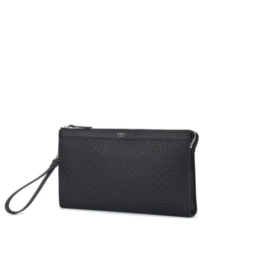 닥스 블랙 음각패턴 소가죽 클러치백_DBBA0F481BK