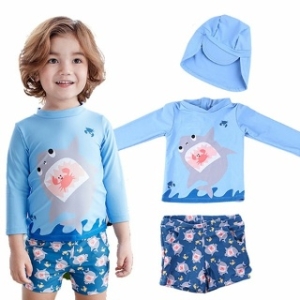 조이멀티 상어 속 꽃게 래쉬가드 3종세트 1-6세  700033