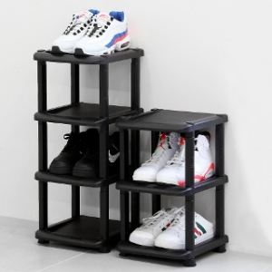 국산 미니 신발장 사각형 4단 실내화 슬리퍼 정리대 사무실 선반