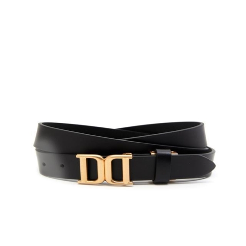 닥스 여성 블랙 가죽 DD로고 후드버클 벨트 DBBE1E793BK