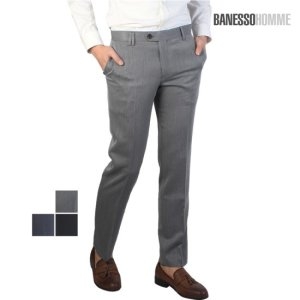 바쏘옴므 남성 스판 10부9부 슬랙스팬츠_AD1091