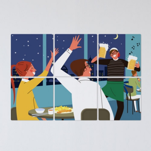 꾸밈  ib501-멀티액자_맥주두잔이요