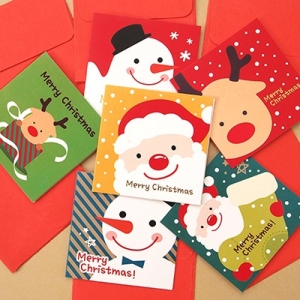 투영  크리스마스카드 6set A