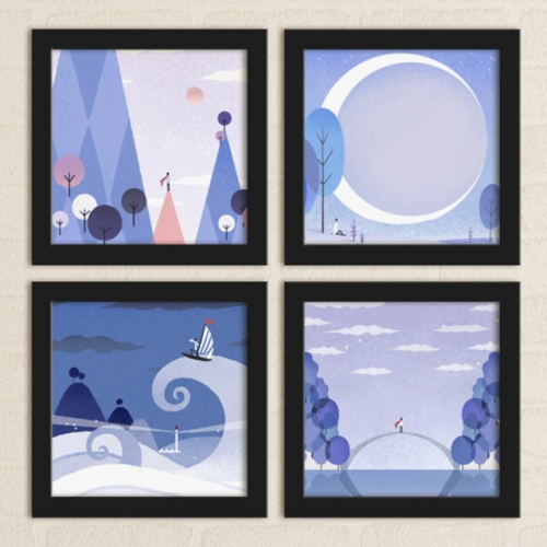 꾸밈  iy669-꿈속에서의여행_인테리어액자세트