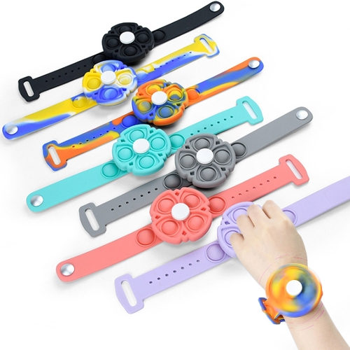 뮤고스  스피너 회전 푸쉬팝 팝잇 장난감 꾹꾹이말랑이 팔찌