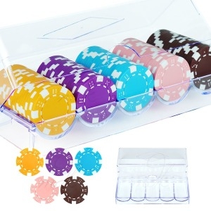 W12133E 카지노 포커칩 100P 아크릴 전용케이스포함 복수할인