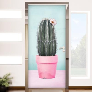 꾸밈  ib197-꽃이핀선인장_현관문시트지
