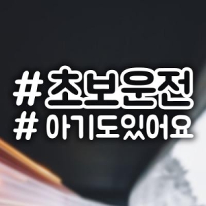 제제데코  18F18 해시태그 초보운전 아기테두리