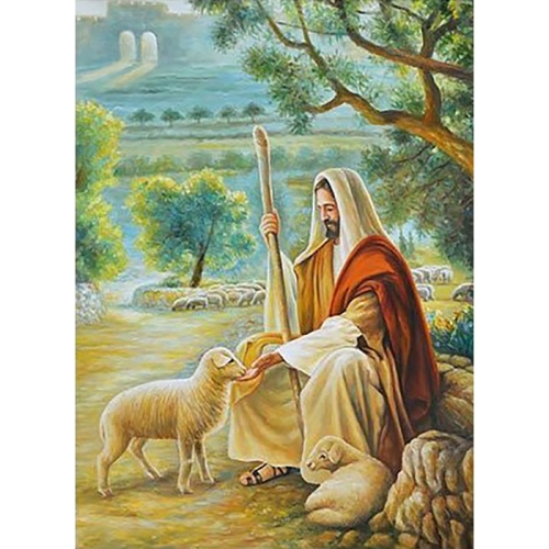예수님은 나의목자 보석십자수  사각큐빅/전체  km