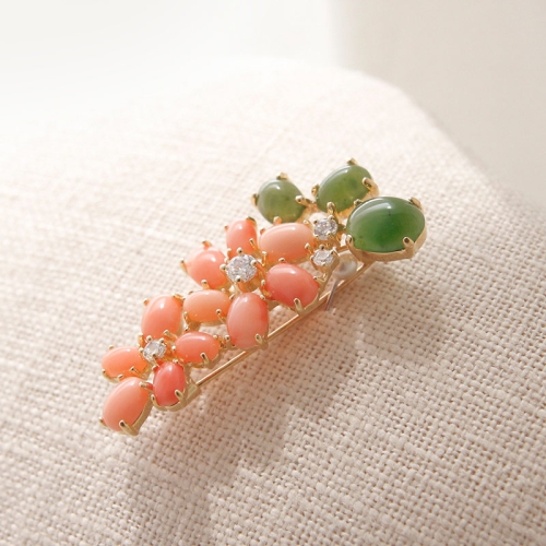 제이로렌 바이데이지 Bb0298 플라워 산호 브로치