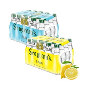 코카콜라음료 씨그램 라벨프리 플레인 450ml 20개 + 씨그램 라벨프리 레몬 450ml 20개