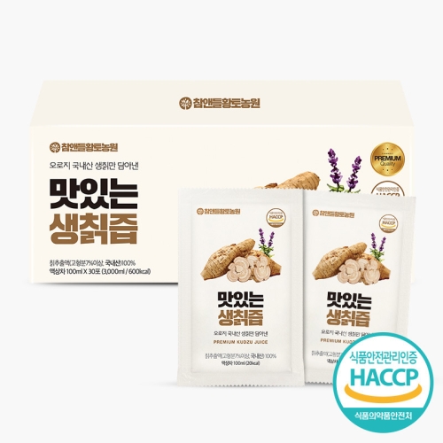 참앤들황토농원 맛있는 생칡즙 100ml 30포
