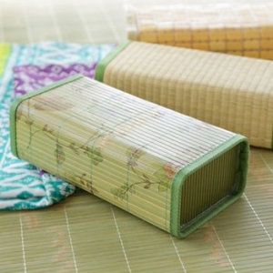 태성 모두가 청대나무 사각베개 (그림)