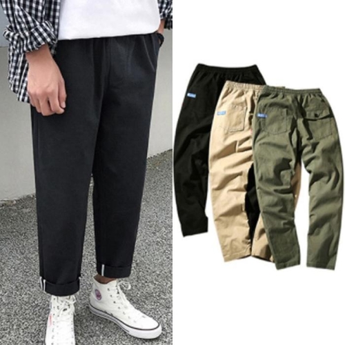 깨비몰 밴딩 면바지 8부 9바지 패션바지  바지3컬러  6609430